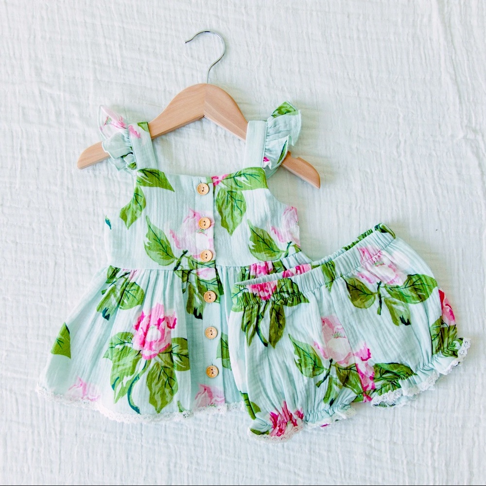 SweetHoney Floral Beach Tunic Set Size 5 NWT